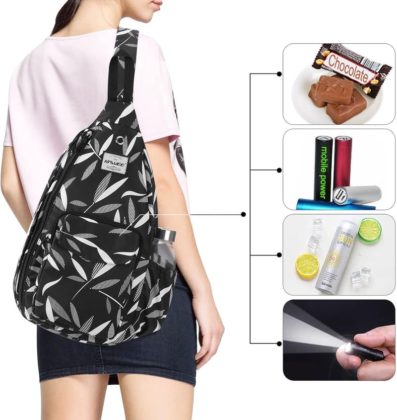 HAWEE Backpack Sling for Women Anti-Water Crossbody Bag Inclined Adjustable Pack | Casual, Adjustable Strap, Water Repellent, for Travel/Sport - Image 3